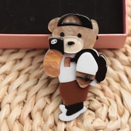 New Acrylic Dog Brooch Cute Cartoon Animal Pins Fashion Women Jewelry Accessories