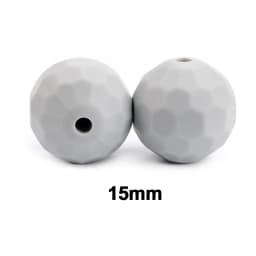 Lofca 40pcs 12/15mm Silicone Beads Polyhedron Bpa Free For Jewelry Making DIY Keychain Necklace Jewelry Accessories
