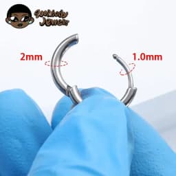 1 Pair Implant Grade F136 Titanium Minimalist Huggie Hoop Earrings Helix Rook Lobe Conch Simple Hoops Ear Piercing 8/10/12mm