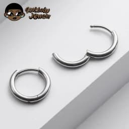 1 Pair Implant Grade F136 Titanium Minimalist Huggie Hoop Earrings Helix Rook Lobe Conch Simple Hoops Ear Piercing 8/10/12mm
