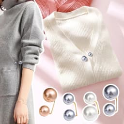 Pearl Brooch Pin For Women Scarf Double Pearl Fixed Safety Pin Accessories Clothes Buckle Clips Multifunction Brooch Clips Lapel