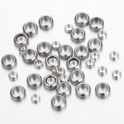 50pcs Rose Gold Color Stainless Steel Stopper Spacer Beads Round Crimp Bead for Bracelet Jewelry Making DIY Wholesale Supplies