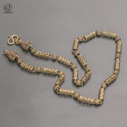 Retro Brass Hollow Propitious Clouds Pattern Dragon Head Chain Necklace Vintage Punk Necklace Men Hip-hop Gothic Punk Style Gift