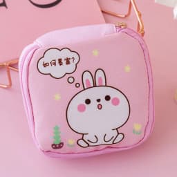 Women Sanitary Napkin Tampon Storage Bag Cute Sanitary Pad Pouches Portable Makeup Lipstick Key Earphone Data Cables Organizer
