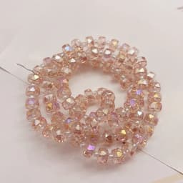 30Pcs Wheel Shape Austrian Crystal Glass Beads Flat Round 8x6mm Glass Loose Beads For Jewelry Making Bracelets Accessories DIY