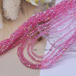 New 2 3 4mm Dyeing Rondelle Crystal Glass Beads Summer Color Faceted Loose Spacer Glass Beads for Jewelry Making DIY Necklace
