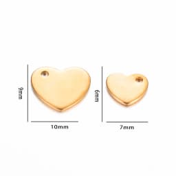 100pcs Stainless Steel Small Heart Charms for DIY Necklace Bracelet Anklet Jewelry Making Handcrafted Accessories