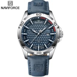NAVIFORCE Men Casual Sport Military Quartz Calendar Wrist Watch for Man Business Leather Waterproof Male Clock Relogio Masculino