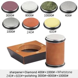 4-Angle Magnetic Wood Rolling Knife Sharpener 15-18-20-22° Diamond Sharpening Roller Kitchen Whetstone For Chef & Paring Knives