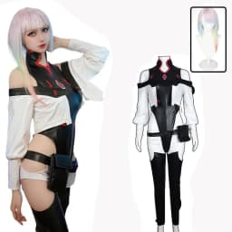 Cosplay Anime Edgerunners Lucy Costume Bodysuit Jumpsuits Jacket Wig Full Suit Halloween Costumes for Women costume