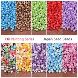 2.5mm Pearl Colour Antique Small Craft Beads Mini Glass Cylindrical Beads for Making Bracelet and Necklace