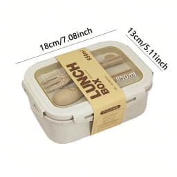 1pc lunch box, lunch box, office worker's day solid color square shaped, sealed with tableware, microwave oven meal box
