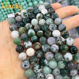 Natural White tree patterned agate Smooth Loose Handmade For Jewelry Making DIY Earrings Charm Bracelet 15" Strand 4/6/8/10/12mm