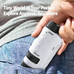 Kids Handheld Microscope Toy, Portable Outdoor Science Experiment Kit, Educational STEM Learning Gift for Pupils