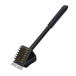 1pc 3 In 1 Corner Copper Wire Brush Barbecue Grill Oven Cleaning Bbq Brush Copper Wire Sponge Shovel Long Handle