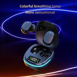 Rockmia Mini TWS Gaming Earphones ETE-73 G9S Bluetooth 5.0 Wireless Earbuds Heavy Bass Deep Sound with Digital LED Display