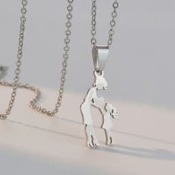 Girls Boy Children Stainless Steel Family Necklaces Mama Pendants Necklace Birthday Gifts For Women Jewelry Mother's Day Jewelry