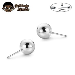 10pcs G23 Titanium Push Pin Balls Piercing Push-in Lip Labret Ring Top Threadless Replacement Cartilage Helix Earring Jewelry