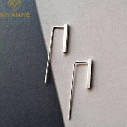 XIYANIKE Silver Color Prevent Allergy Stud Earrings Trendy Simple Geometric Jewelry for Women Valentine's Day Gifts