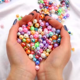 6/8/10mm Plastic Plated AB Color Beads Shiny Acrylic Loose Spacer Beads for DIY Jewelry Making Necklace Bracelet Accessories