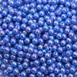 6/8/10mm Plastic Plated AB Color Beads Shiny Acrylic Loose Spacer Beads for DIY Jewelry Making Necklace Bracelet Accessories