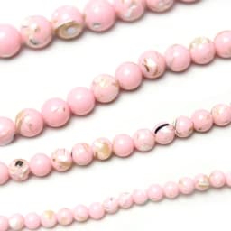 Natural Second Generation Pink Shell Turquoises Stone Loose Round Beads for Jewelry Making Diy Bracelet Necklace 4-12mm 15"