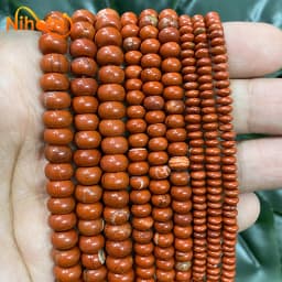 Natural Stone Rondelle Beads Agates Turquoises Jaspers Crystal Spacer Beads For Accessories Jewelry Making 15'' Strand 6/8/10mm