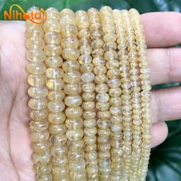 Natural Stone Rondelle Beads Agates Turquoises Jaspers Crystal Spacer Beads For Accessories Jewelry Making 15'' Strand 6/8/10mm