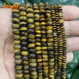 Natural Stone Rondelle Beads Agates Turquoises Jaspers Crystal Spacer Beads For Accessories Jewelry Making 15'' Strand 6/8/10mm