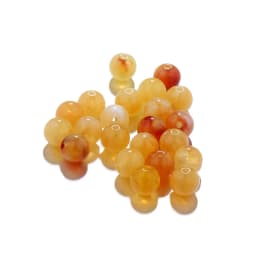 50Pcs 6-10mm Imitation Natural Stone Round Resin Beads Loose Spacer Bead for Jewelry Makeing Bracelet Necklace DIY Accessory