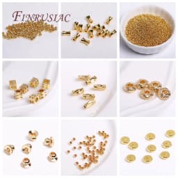 18K Gold Plated Spacer Beads For Jewelry Making,Separators For Bead,2mm-6mm Bracelets Beads,Jewelry Bead DIY Accessories