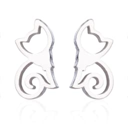 Cartoon Animal Earings Multiple Stainless Steel Cat Stud Earring for Women Girls Small Dog Paw Ear Studs Funny Jewelry Oorbellen