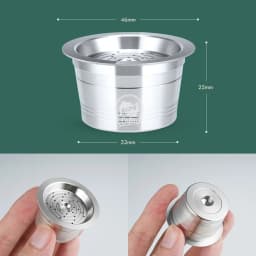 Reusable Stainless Steel Coffee Filters For K-fee Tchibo Cafissimo Caffitaly&Tchibo Machine Refillable Cafe Capsule Pod Tamper