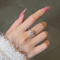 Luxury Clear CZ Heart Finger Ring for Women Wholesale 925 Sterling Silver Wedding Engagement Statement Fashion Fine Jewelry