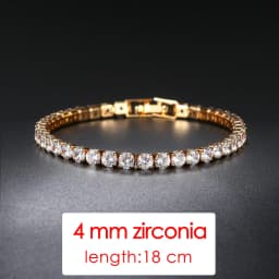Tennis Chain Bracelets For Women Fashion Small Cubic Zircon Crystal Rose Gold Color Wedding Party Friends Gift Jewelry KC128M