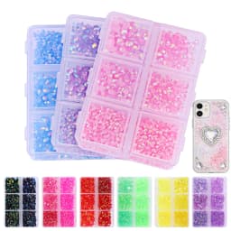 2700Pcs/Box 2/3/4mm AB Jelly Nail Rhinestones Resin Flatback Clear Nail Gem Stone for DIY Nail Art Decoration Accessories