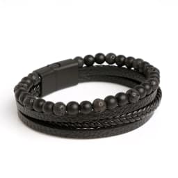Men Leather Bracelet Classic Fashion Tiger Eye Beaded Multi Layer Leather Bracelet For Men Jewelry Gift