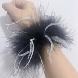 luxury Ostrich feathers cuffs for women arm warmer fur Soft feathers wrist cuffs Women's Feathers Bracelets fur cuffs Accessorie