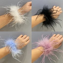 luxury Ostrich feathers cuffs for women arm warmer fur Soft feathers wrist cuffs Women's Feathers Bracelets fur cuffs Accessorie