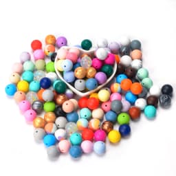 LOFCA 50Pcs/Lot Silicone Bead 9/12/15MM Used In Jewelry Making Necklace Bracelets Keychain Jewelry Accessories