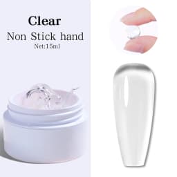 3 Bottles 15ml*3 Solid Builder Gel for Nails Sculpture 3D Gel Nail Poly Extension Gel Builder Pink/Clear/White Easy Extension