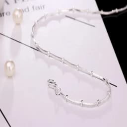 45-50cm 925 Sterling Silver Necklace Snake chain Beautiful Simple bead For Women wedding Fashion Jewelry Christmas Gifts