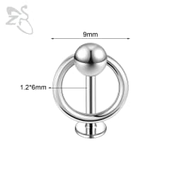 ZS 1 Piece 6/8/10/12MM Stainless Steel Lip Labret Piercing Punk Monroe Lips Stud Cartilage Helix Piercings Tongue Ring Jewelry