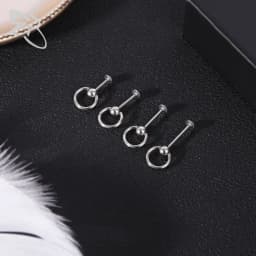 ZS 1 Piece 6/8/10/12MM Stainless Steel Lip Labret Piercing Punk Monroe Lips Stud Cartilage Helix Piercings Tongue Ring Jewelry