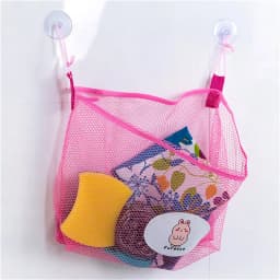 Baby Bathroom Mesh Bath Bag Kids Cartoon Basket Net Children's Games Network Waterproof Cloth Sand Toys Beach Storage Organizer