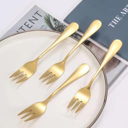 6pcs Stainless Steel Cutlery Fruit Forks Dessert Forks Are Small and Delicate for Entertaining Guests