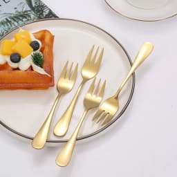 6pcs Stainless Steel Cutlery Fruit Forks Dessert Forks Are Small and Delicate for Entertaining Guests