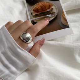 BF CLUB 925 Sterling Rings for Women Wide Ball Fashion Geometric Vintage Handmade Irregular Ring Party Gifts
