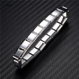 9 mm Wide Stainless Steel Bracelets Simple Trendy Style Daily Wear Silver-Color Charm Bracelet For Women On Party Unisex Style