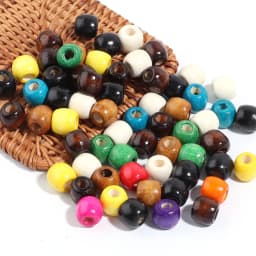 Natural Wooden Beads For Jewelry Making Big Hole Wood Beads Loose Spacer Beads DIY Hair Accessories Bracelet Necklace Wholesale